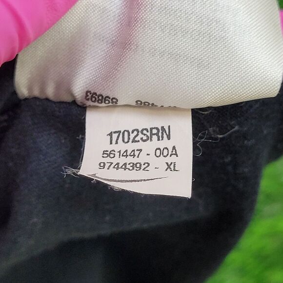 NIKE Center-Check Shirt Womens XL 22x24 Black Just-Do-it - Picture 6 of 13